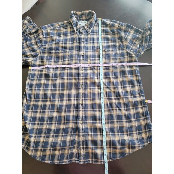 Carhartt Plaid Flannel Shirt Mens L Long Sleeve Regular Fit - Picture 3 of 11